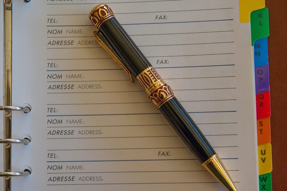 agenda appointment address pen 2080420