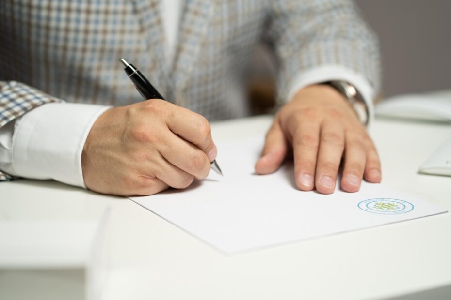 man sign paper write document 5710164